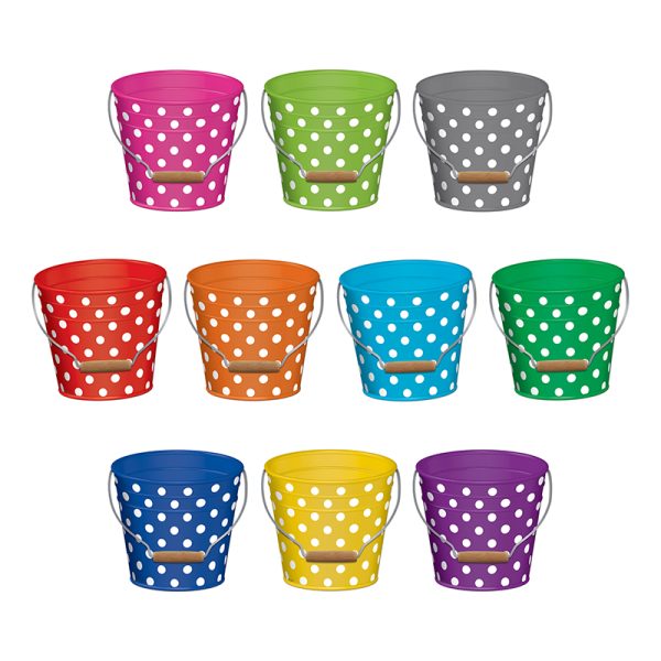 Polka Dots Buckets Accents, Pack of 30