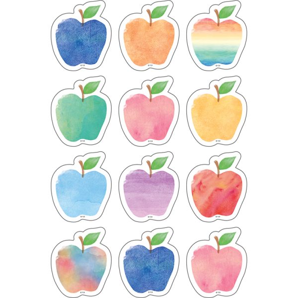 Watercolor Apples Mini Accents, Pack of 36