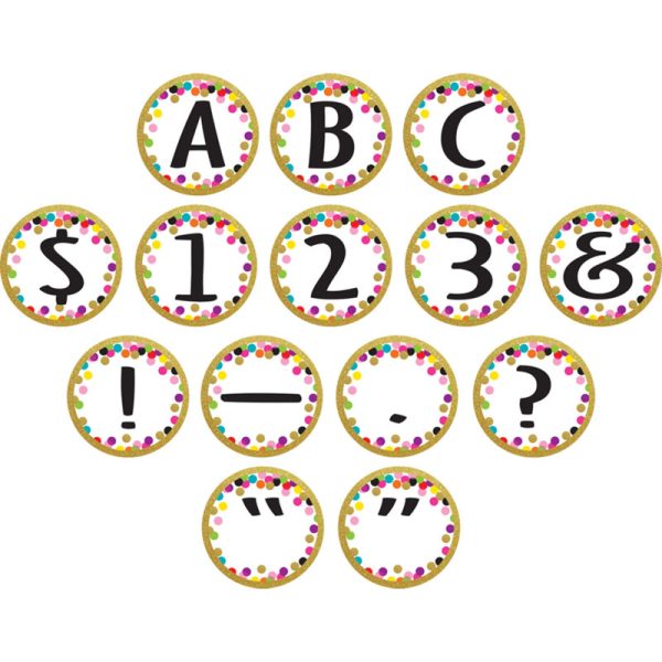 Confetti Circle Letters, 216 Pieces