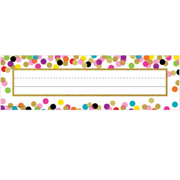 Confetti Name Plates, Pack of 36