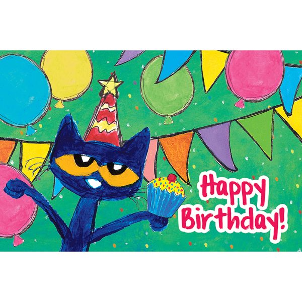 Pete The Cat Happy Birthday Postcards, Pack of 30