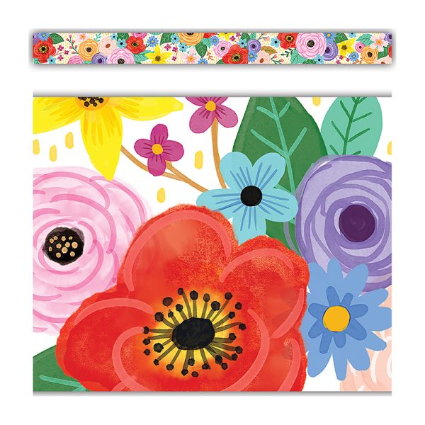 Wildflowers Straight Border Trim, 35 Feet