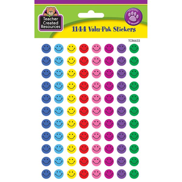 Mini Happy Face Valu-Pak Stickers, Pack of 1144