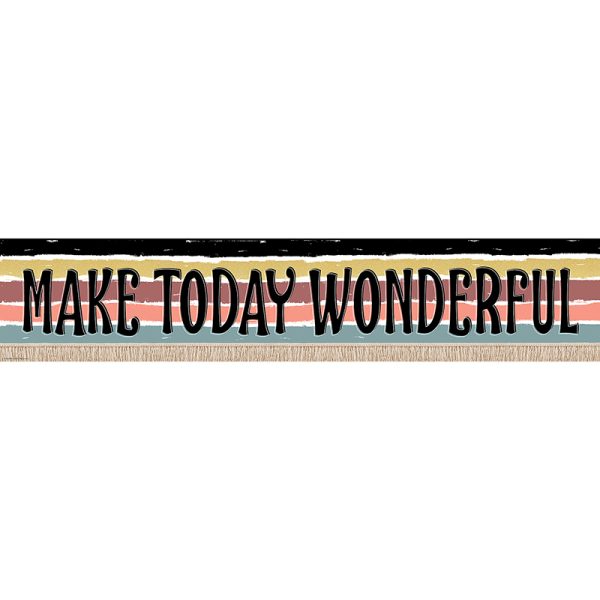 Wonderfully Wild Make Today Wonderful Banner, 8" x 39"