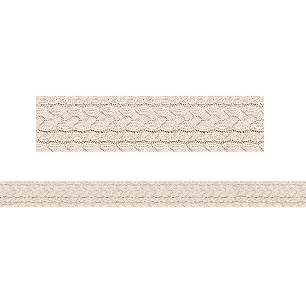 Cable Knit Sweater Straight Border Trim, 35 Feet