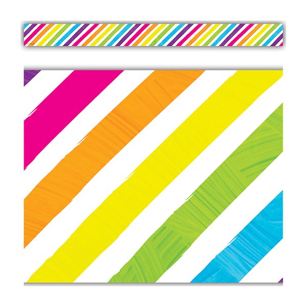 Brights 4Ever Stripes Straight Border Trim, 35 Feet