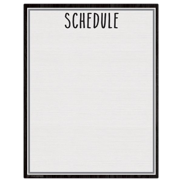 Modern Farmhouse Schedule Write-On/Wipe-Off Chart, 17" x 22"