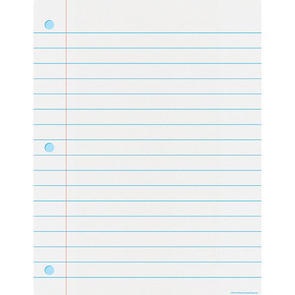 Notebook Paper Write-On/Wipe-Off Chart