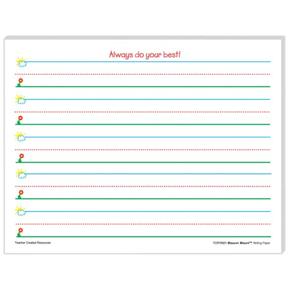 Smart Start K-1 Writing Paper: 100 Sheets