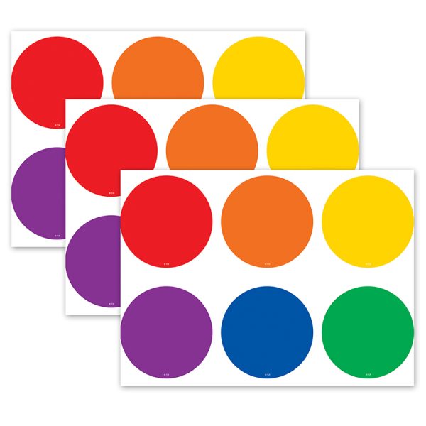 Spot On® Colorful Circles Carpet Markers, 12 Per Pack, 3 Packs