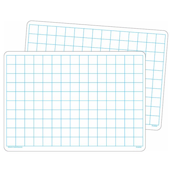 Double-Sided Math Grid Dry Erase Boards, Pack of 10