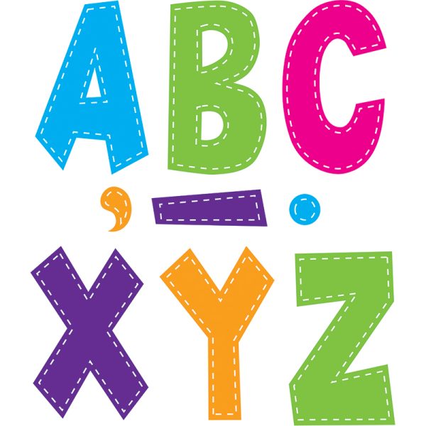 Multi Bright Stitch 7" Fun Font Letters, 120 Pieces