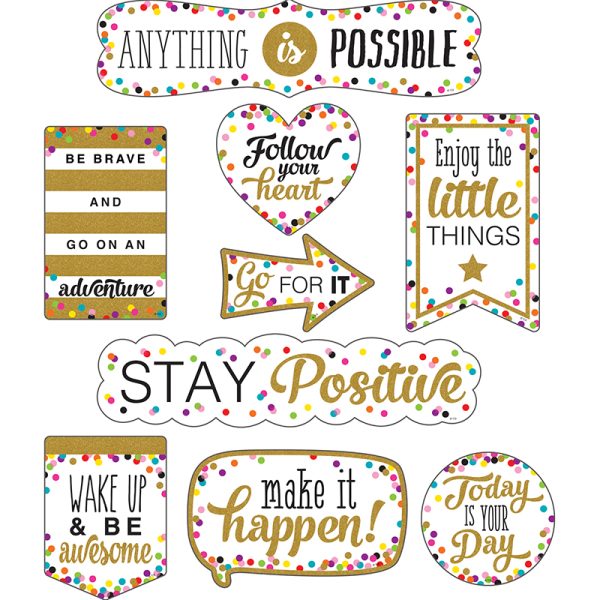 Clingy Thingies® Confetti Positive Sayings Accents