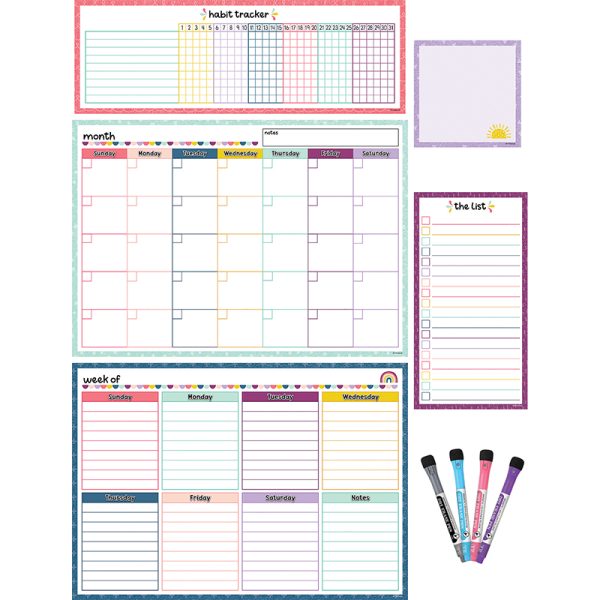 Oh Happy Day Dry-Erase Magnetic Calendar Set