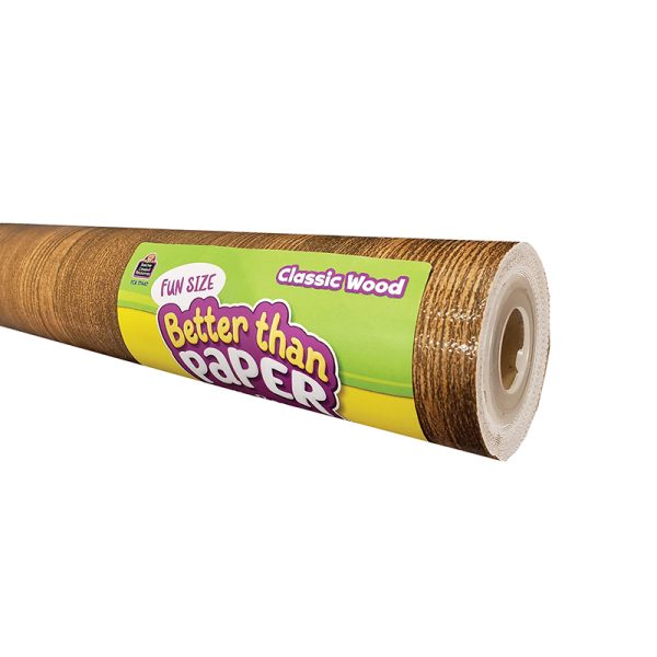 Fun Size Better Than Paper® Bulletin Board Roll, 18" x 12', Classic Wood