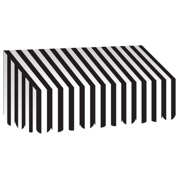 Black & White Stripes Awning