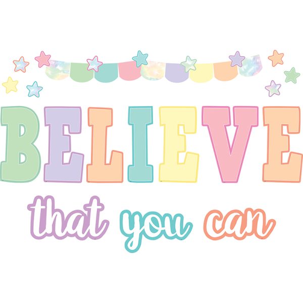 Pastel Pop Believe That You Can Bulletin Board Set