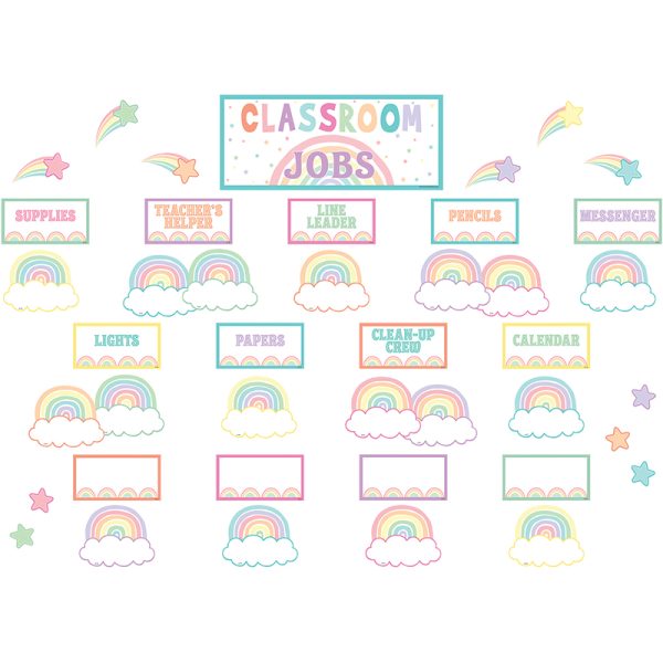 Pastel Pop Classroom Jobs Mini Bulletin Board Set