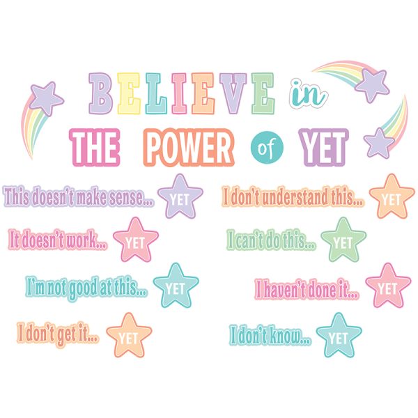 Pastel Pop Believe in the Power of Yet Mini Bulletin Board Set