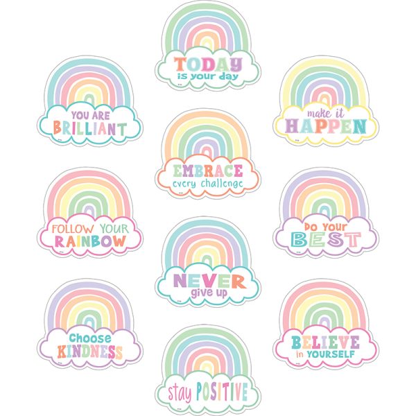 Pastel Pop Positive Sayings Accents, 30 Per Pack, 3 Packs