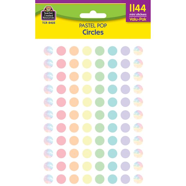 Pastel Pop Circles Mini Stickers Valu - Pack