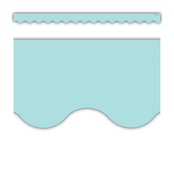 Pastel Blue Scalloped Border Trim, 35 Feet