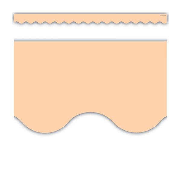 Peach Scalloped Border Trim, 35 Feet