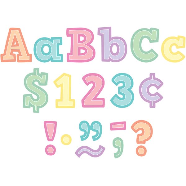 Pastel Pop Bold Block 4" letters Combo Pack, 230 Per Pack, 2 Packs