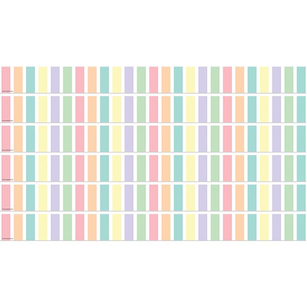 Pastel Pop Stripes Straight Border Trim, 35 Feet Per Pack, 6 Packs