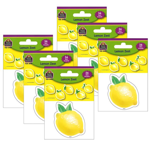 Lemon Zest Mini Accents, 36 Per Pack, 6 Packs