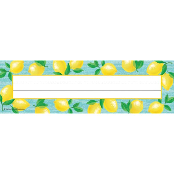 Lemon Zest Flat Name Plates, 11.5" x 3.5", Pack of 36