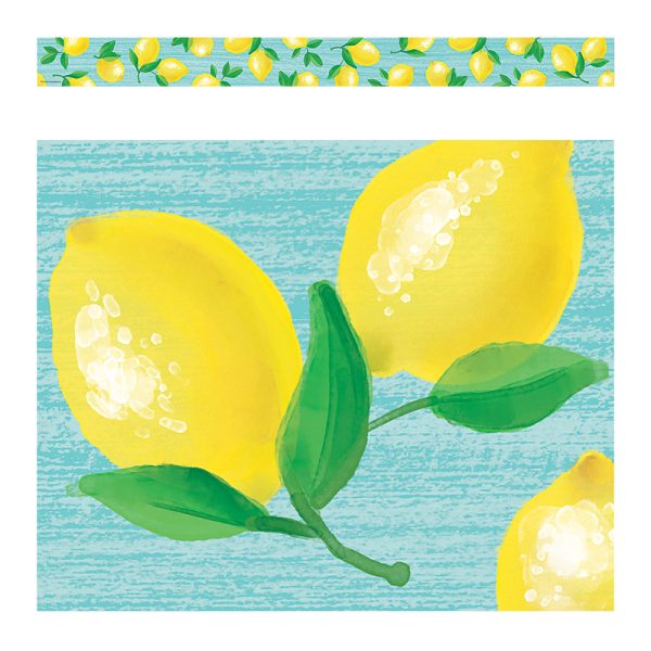 Lemon Zest Straight Border Trim, 35 Feet