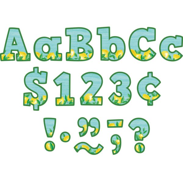 Lemon Zest Bold Block 4" Letters Combo Pack, 230 Pieces