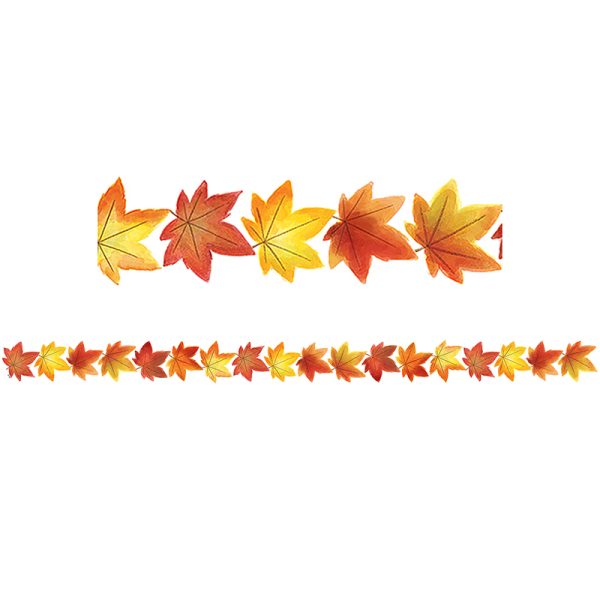 Fall Leaves Die-Cut Border Trim, 35 Feet