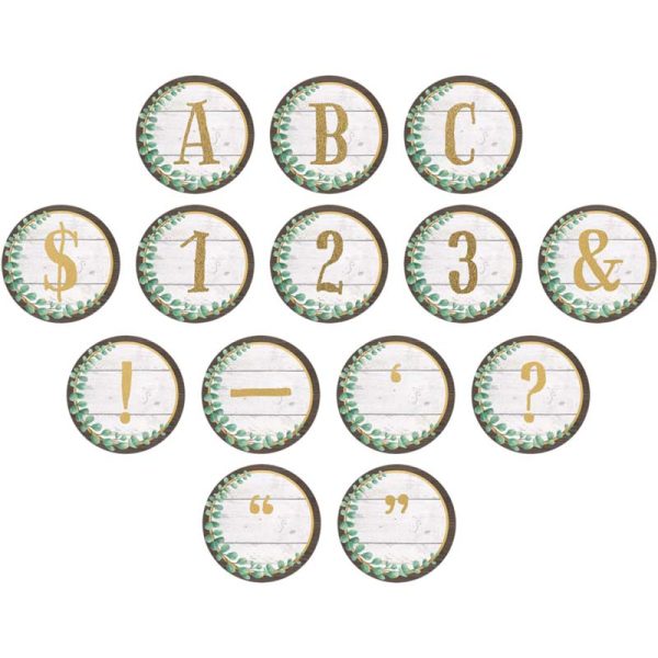 Eucalyptus Circle Letters, 216 Pieces