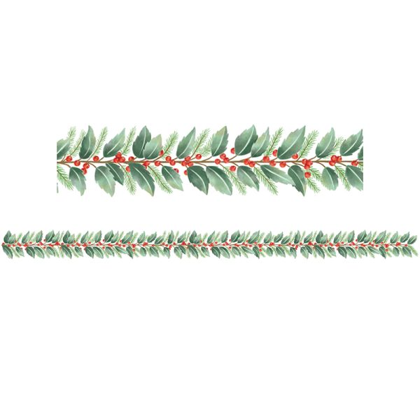 Holly Die-Cut Border Trim, 35 Feet