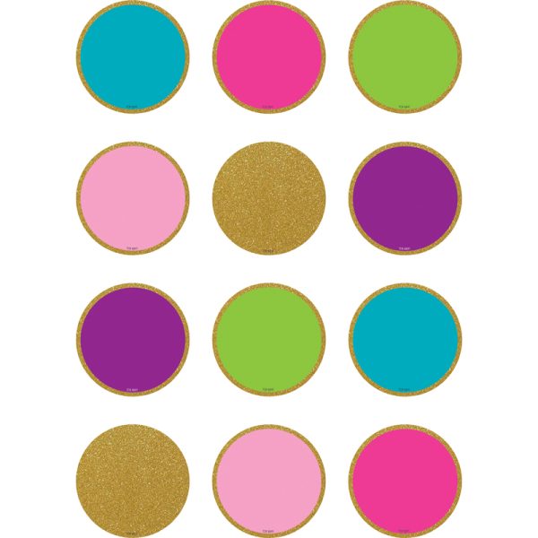 Confetti Mini Circles Mini Accents, 2-5/8", 36 Per Pack, 6 Packs