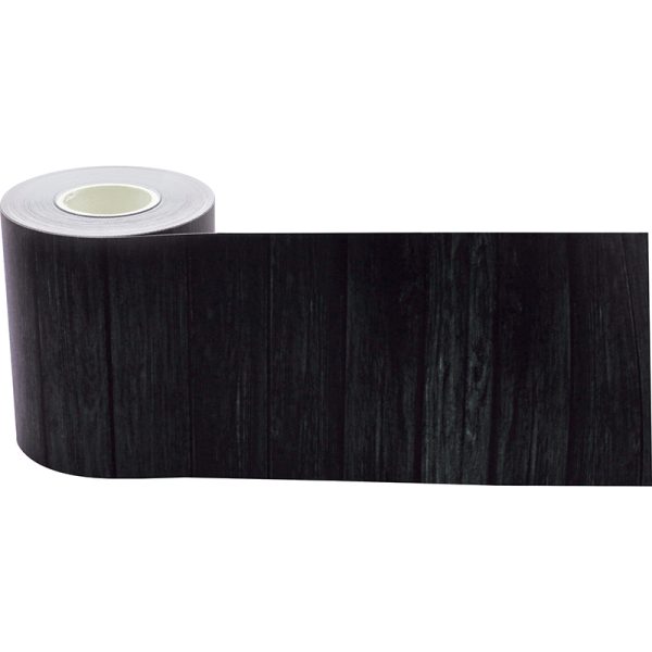 Black Wood Straight Rolled Border Trim, 50 Feet