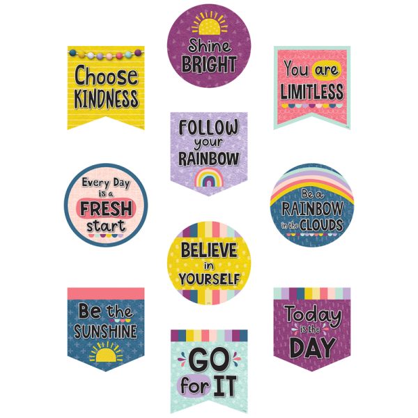 Oh Happy Day Positive Sayings Accents, Pack of 30