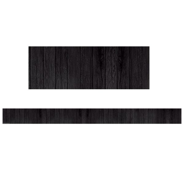 Black Wood Straight Border Trim, 35 Feet