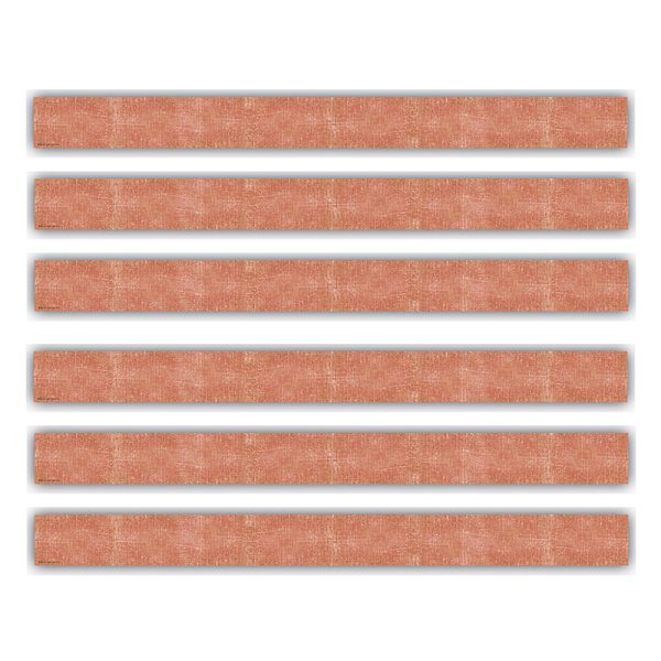 Moving Mountains Terra Cotta Straight Border Trim, 35 Feet Per Pack, 6 Packs