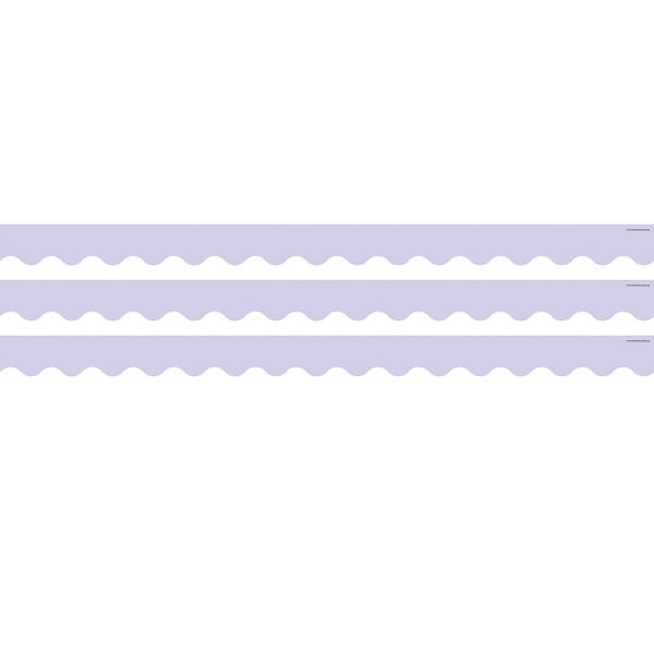 Lavender Scalloped Rolled Border Trim, 50 Feet, 3 Rolls