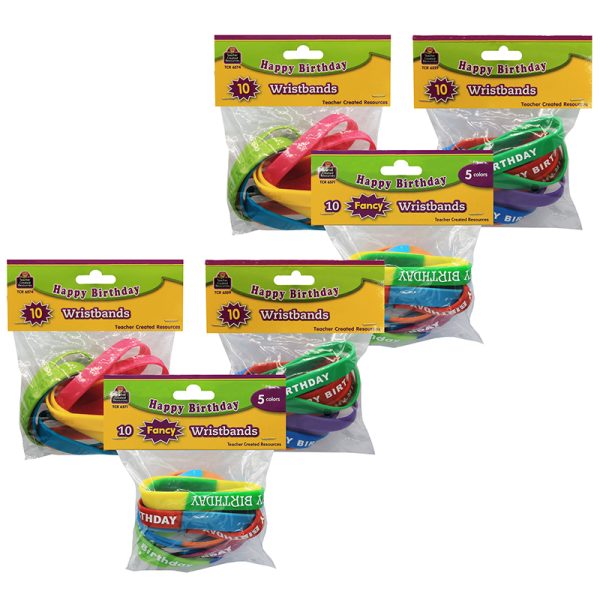 Happy Birthday Wristband Classroom Super Pack, 30 Per Pack, 2 Packs