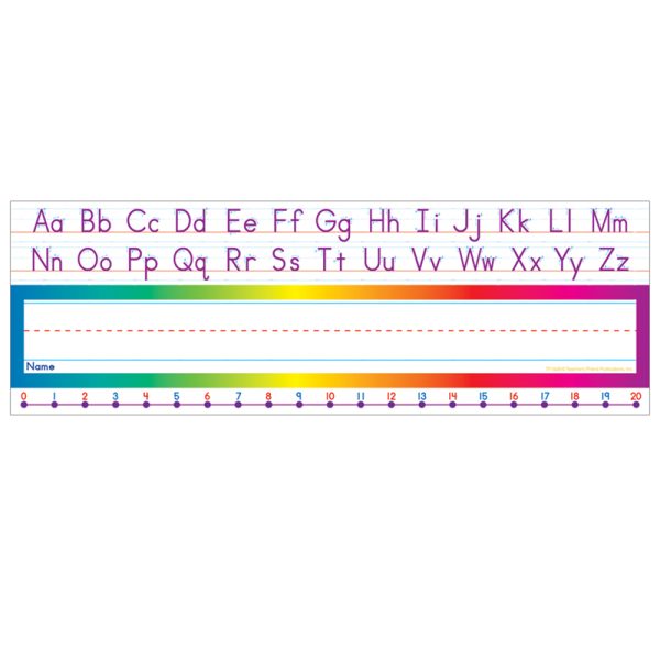 Alphabet-Number Line (Standard) Name Plates, Pack of 36