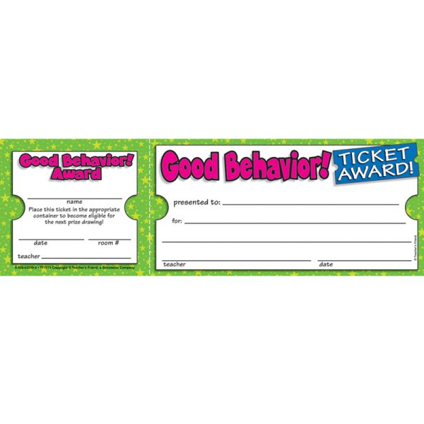 Ticket Awards Good Behavior, Pack of 100