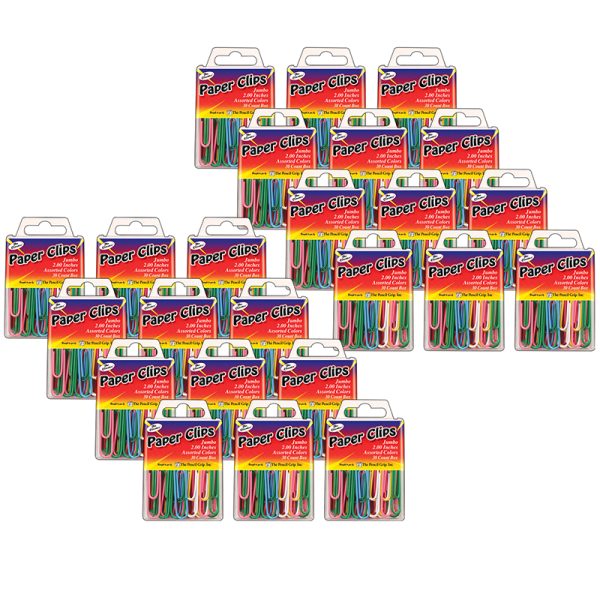 The Classics™ Paper Clips, 2", Assorted Colors, 30 Per Pack, 24 Packs